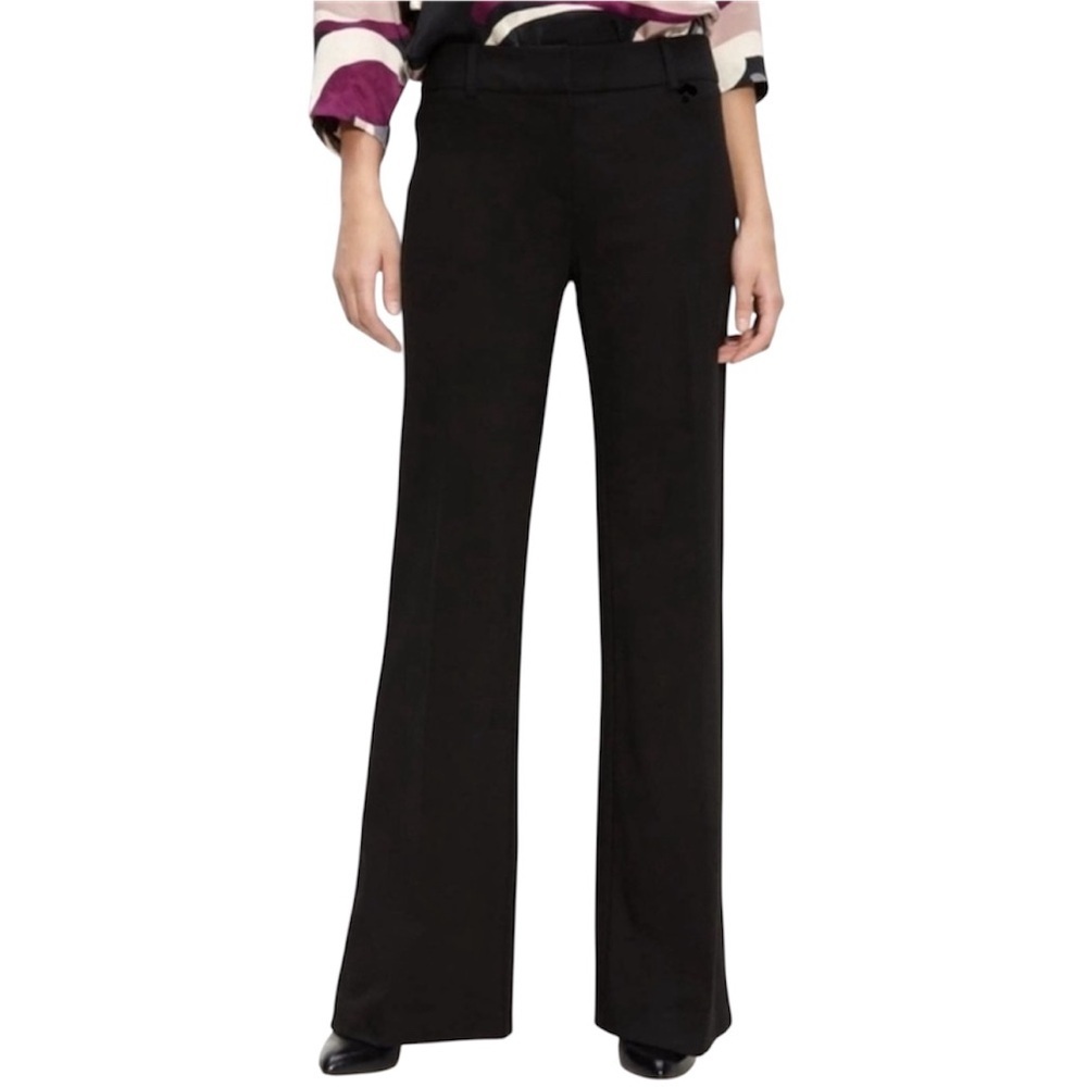 Trina Turk Black Wool Blend Wide Leg Dress Pants Size 2